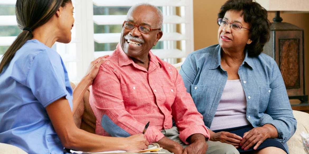Compassionate home health caregiver providing elderly care and companionship to senior in Denver, Colorado